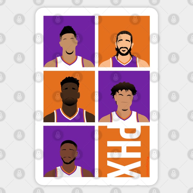 Phoenix Suns BIG 5 Sticker by CraigAhamil